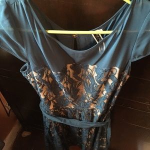 Rose laced and lined dress